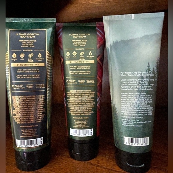 🌟HP🌟 LOT OF MEN COLLECTION Bath & Body Works Creams Flannel Forest Woodsy - Picture 4 of 6